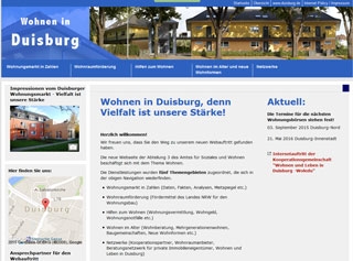 Neuer Internetauftritt rund um das Thema „Wohnen in Duisburg“